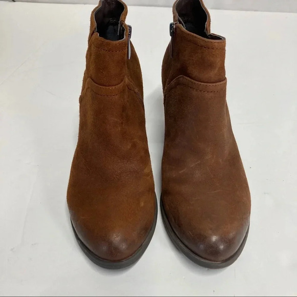 Franco Sarto Brown Suede Leather Ankle Boots Booties Women's 7M - Picture 5 of 7